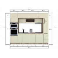 Bucatarie ZONE A 300 FRONT MDF K002 / decor 191